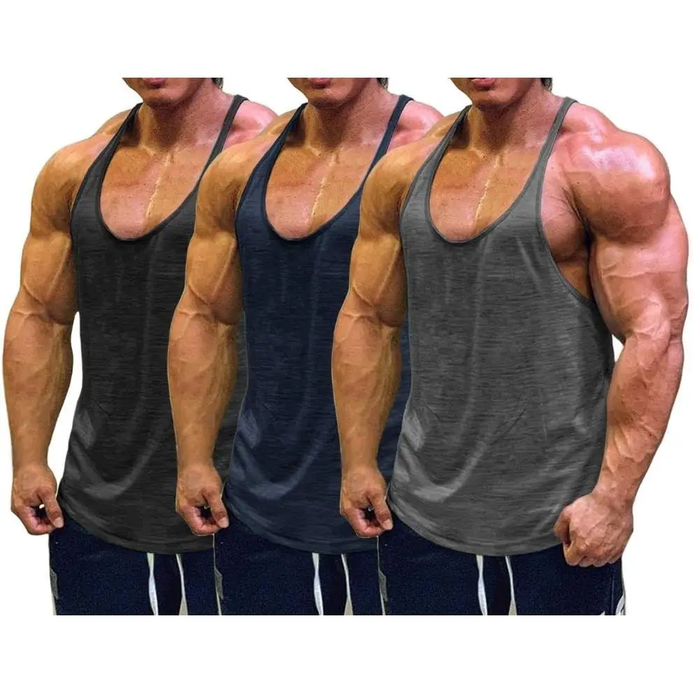 Men's Y-Back Bodybuilding Stringer Tank Tops - Gym Workout T-ShirtsGift