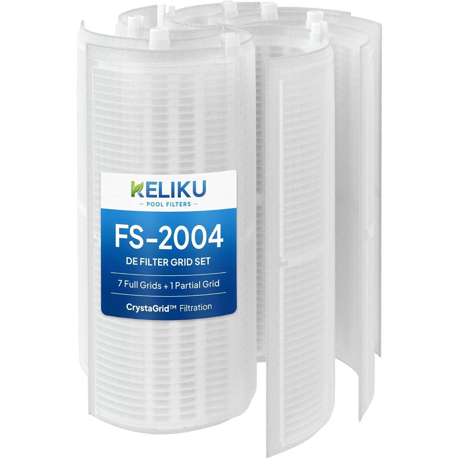 48 Sq.Ft Steel+Poly DE Pool Filter Grid Set (FS-2004) - 24" High, 7 Full + 1 Partial Grids, Compatible with Pentair FNS Plus 48, Jandy DEL/DEV48, Hayward DE4820/DE4800, Replaces Pleatco PFS2448, Filbur FC-9540