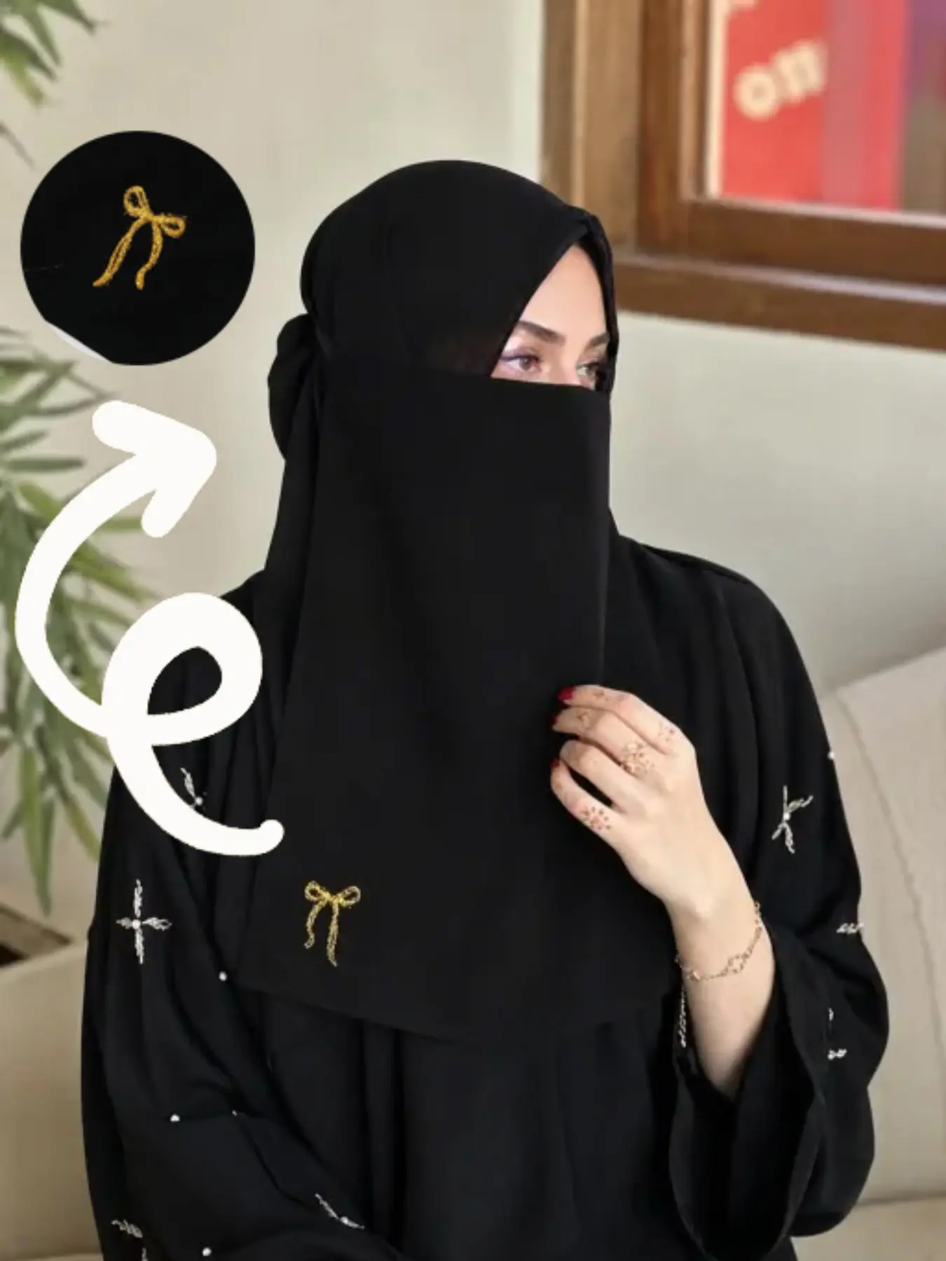 Women's Plain Bow Veil, Comfortable Breathable Composite Silk Headscarf, Islamic Khimar, Middle East Muslim Prayer Daily Wear