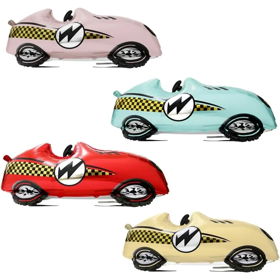 4 Color Vintage Racing Car Roadster Balloons, Large Fast Speedy Retro Race Car Themed Vehicles Sports Car Balloon For 1st Baby Shower Birthday Christmas Party Decorations Suppliesfidget toys
