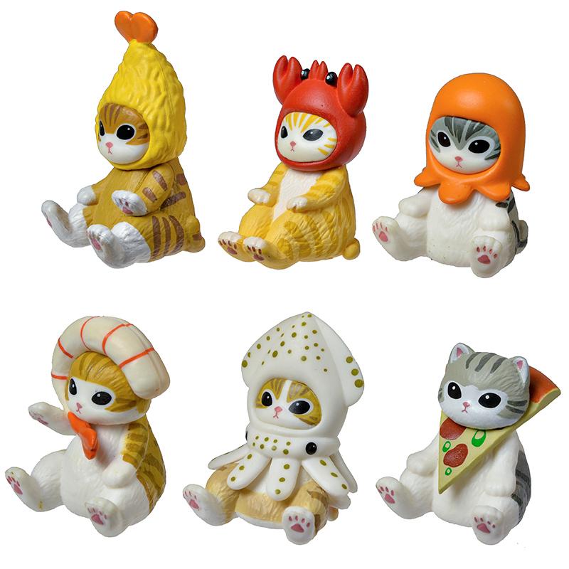 Mofusand Shark Cat Blind Box Fruit Animal Cute Mini Figures Anime Ornaments Dolls Fans Kid's Toy Model Christmas Birthday Gifts