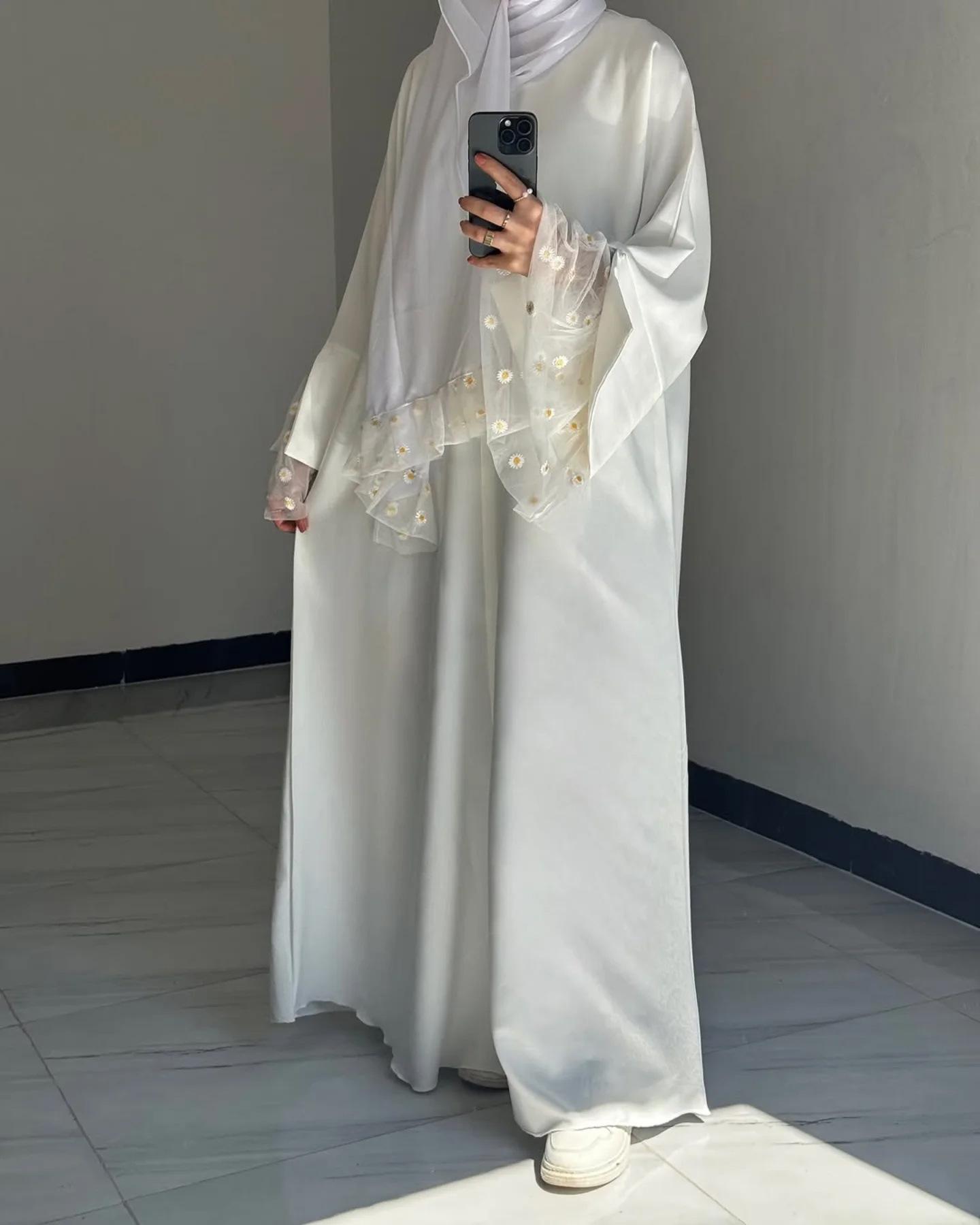 White Abaya Dress Lace Dress