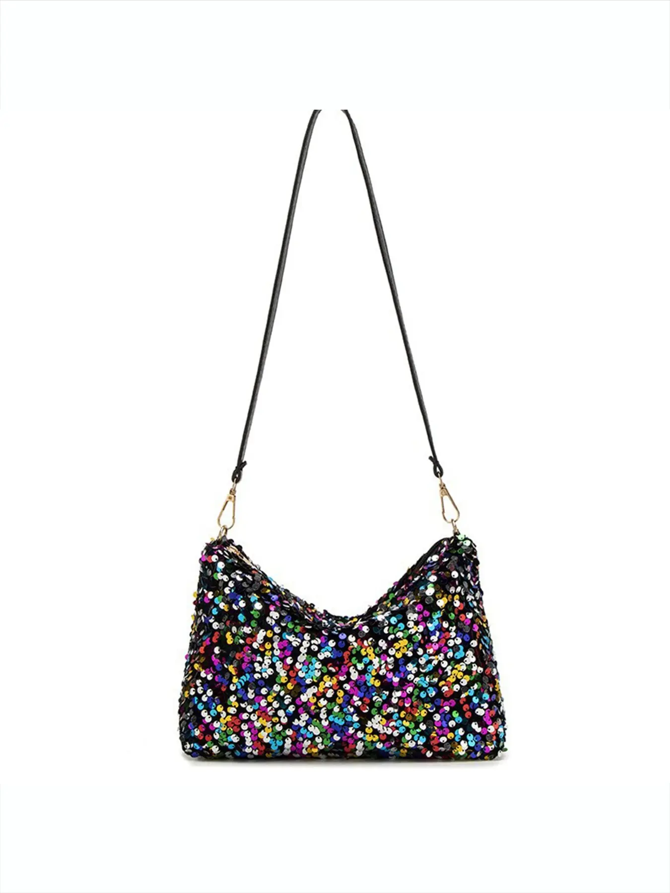 Women's Shiny Sequin Crossbody Bag, Detachable Strap, Large Capacity Y2K Style, Evening Party Handbag, Night Out Shoulder Bag