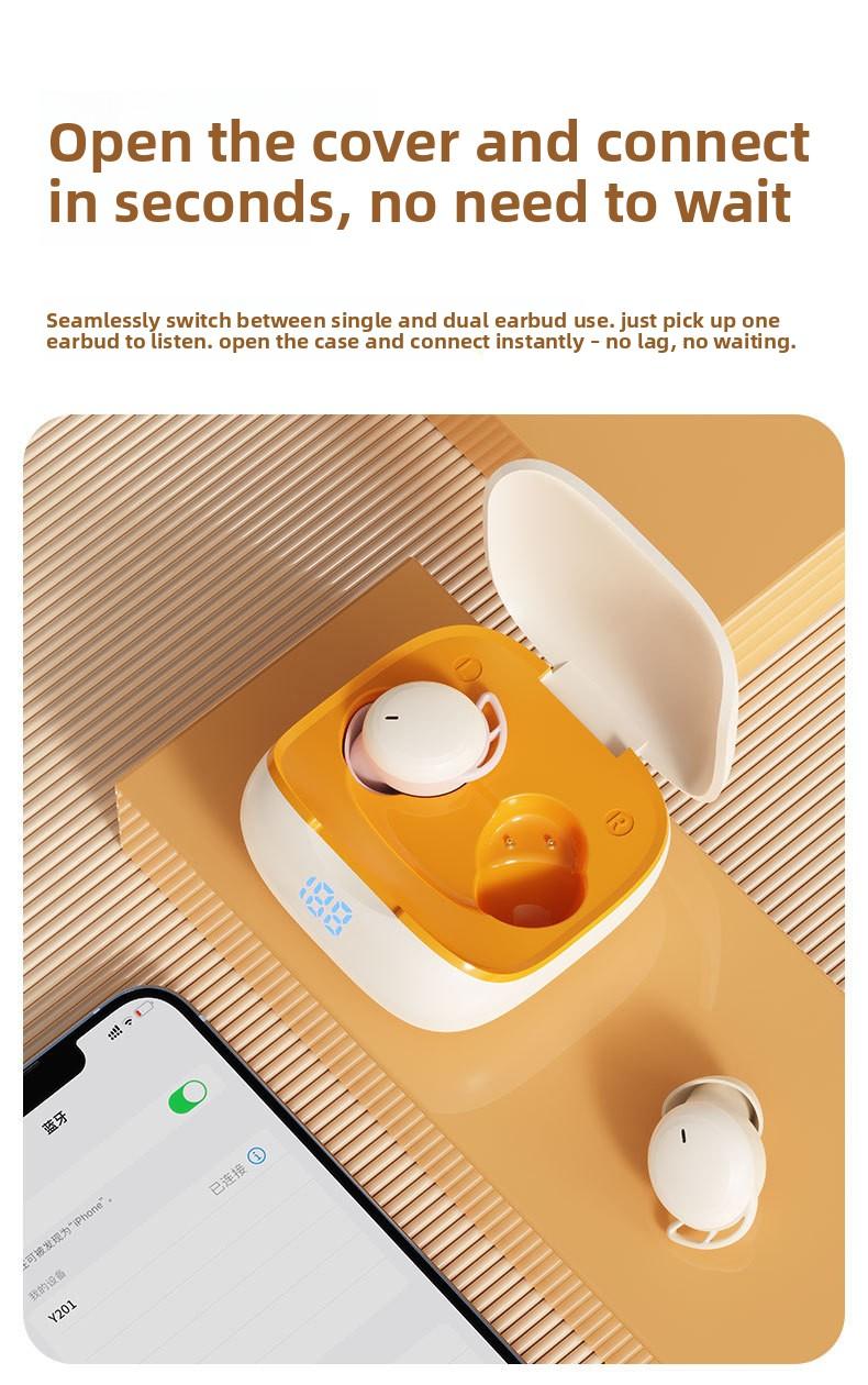 Sleep headphones, painless for side sleepers, no ear pressure, 2026 new model, in-ear noise-canceling, long battery life, sleep Bluetooth headphones