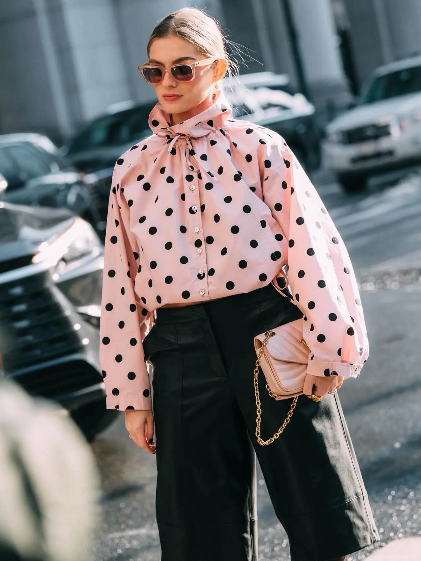 Women's Spring Summer Polka Dot Stand Collar Long Sleeve Jacket, Casual Loose Fit Drawstring Short Top, Vintage Style Buttoned Bow Tie Outerwear, Coats, Autumn Outerwear