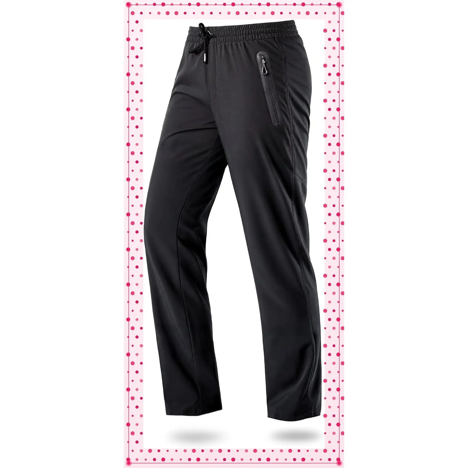 Men's Joggers Lightweight Quick Dry Pants Athletic Hiking Workout Elastic Waist Sweatpants with PocketsGift