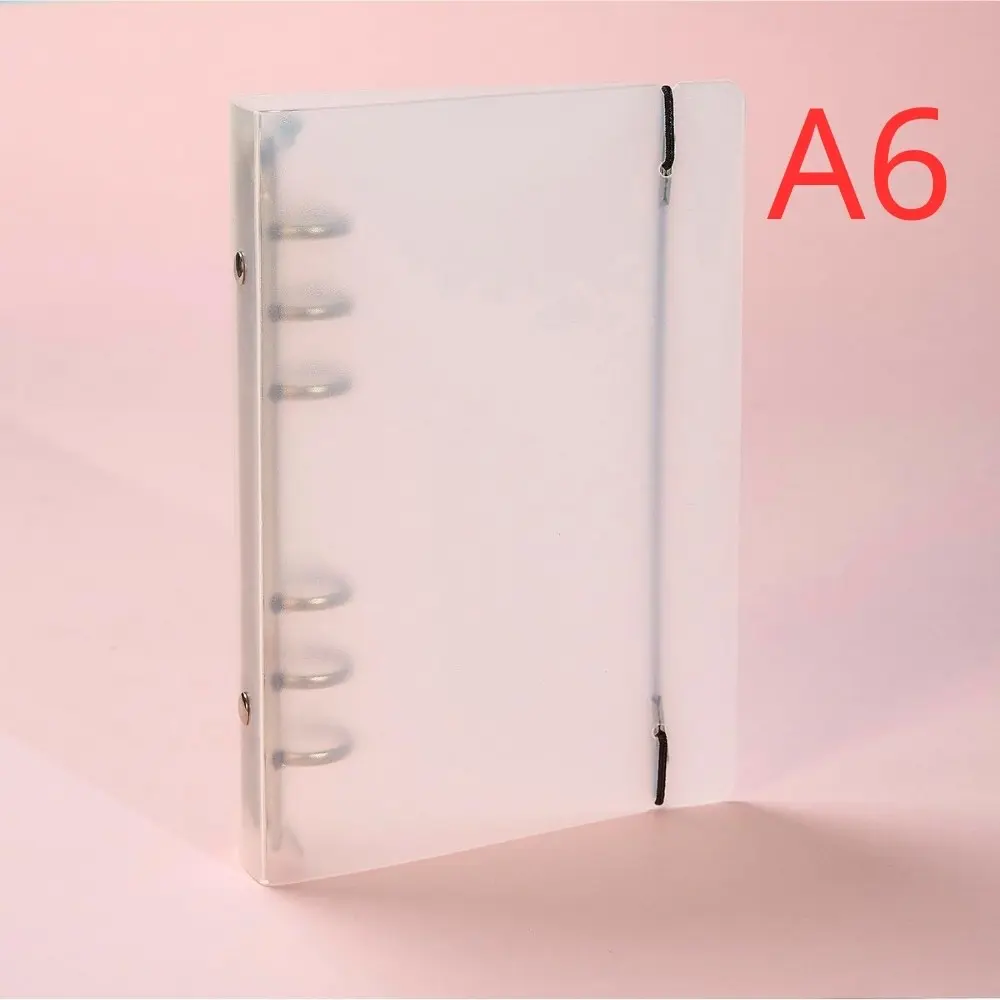 Aesthetic A6 Clear Binder Cover 📔 - 6-Ring Refillable Frosted Planner Shell - Minimalist Notebook Folder for Budgeting, Journaling & Scrapbooking ✨ Life Binder