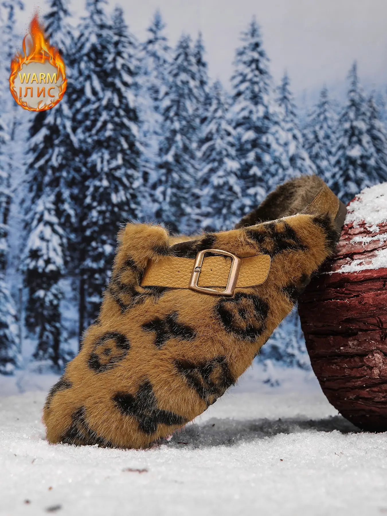 Unisex High-Quality Fuzzy Slippers, Non-Slip Warm Outdoor Shoes, Tie-Dye Design, Elegant Wide Fit, Perfect Gift for Fall & Winter
