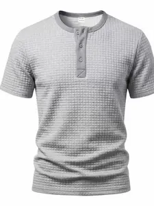 Men's Summer Polo Shirt, Casual Fitted Plain Surface, Raised-Fiber Surface, No Ca Prop 65 Re/ca, Lightweight <88.2 G/m²
