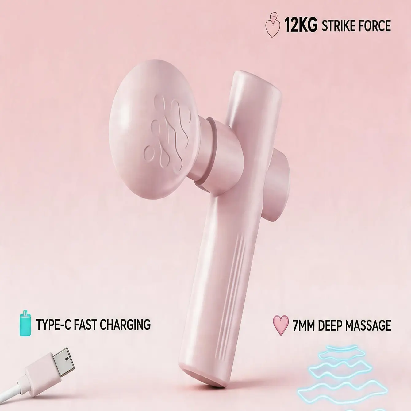2026 Mini Massage Gun, Muscle Relaxer Vibration Gun, Portable Stick Massager, Neck Body Fascia Gun, Rechargeable, USB Rechargeable Massagers