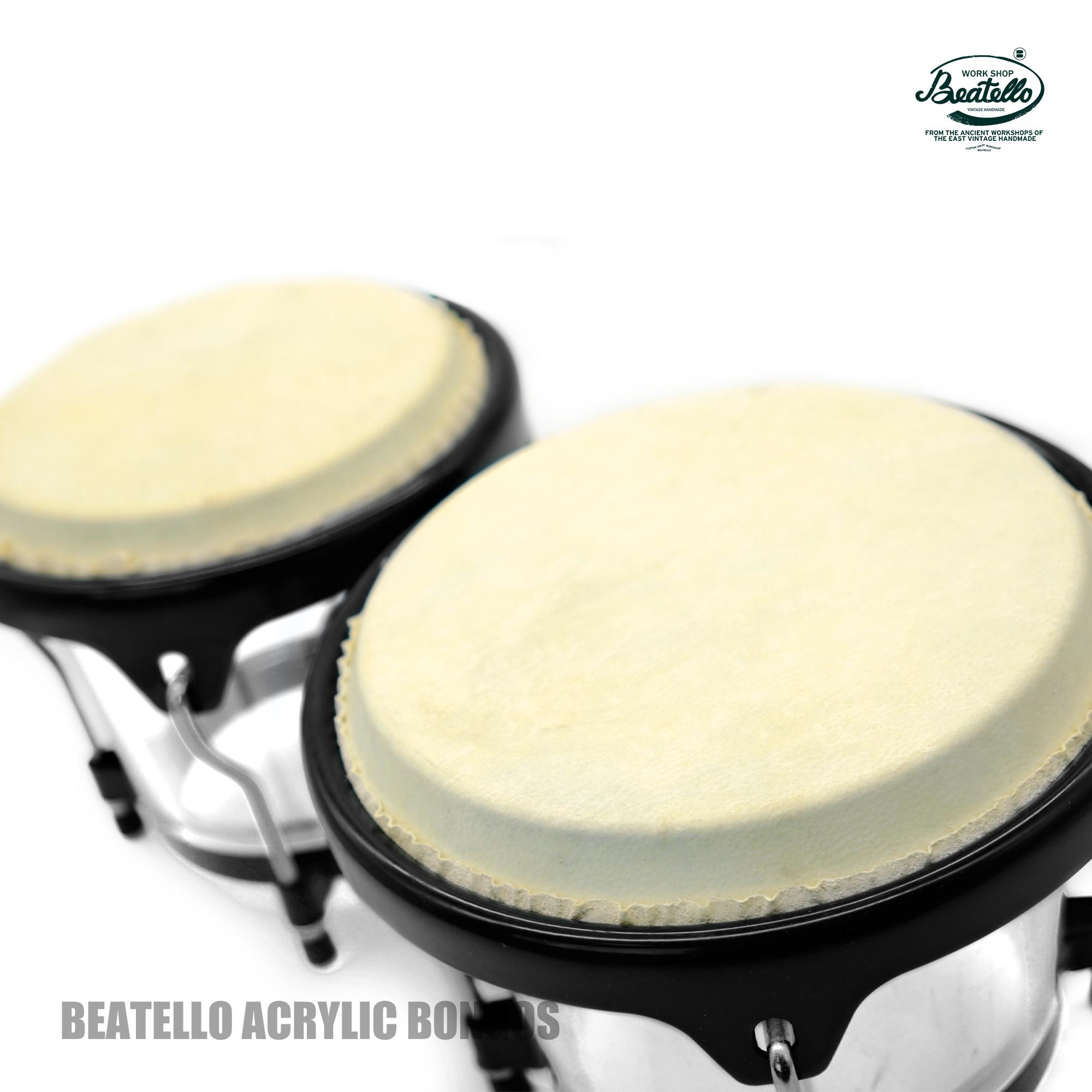Beatello bongo drum, 1 piece, acrylic shell, goatskin drumhead, 16.14*8 ...