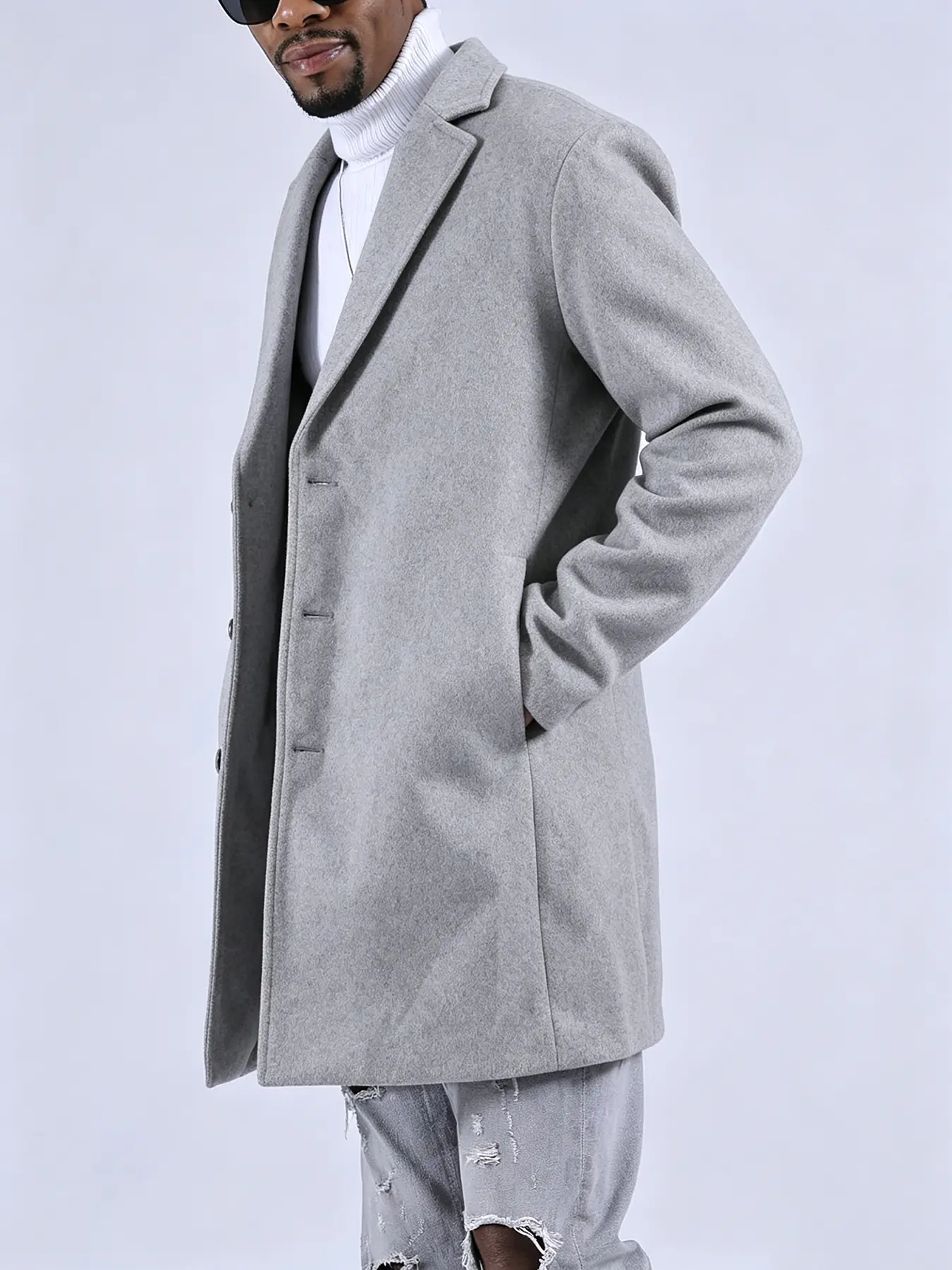 Halloween Carnival Sale: New Arrivals - American Style Men's Refined Solid Color Trench Coat - Stylish, Mature, and Elegant Gentleman's Jacket, Casual Men's Top for Spring and Autumn