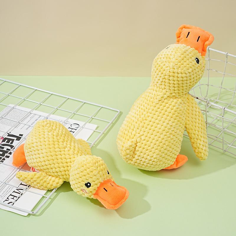 Dog toy plush sleeping duck resistant to biting teeth and sounding to relieve boredom Small and medium-sized dog pet sounding toy
