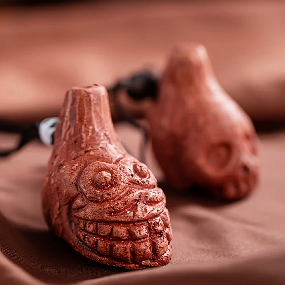 Aztec Death Whistle, 125+ Db Creepy Human Scream Sound, Chimpanzee Design, Halloween, Emergency Survival, Costume Party, Survival Tool, Theme Party Accessory