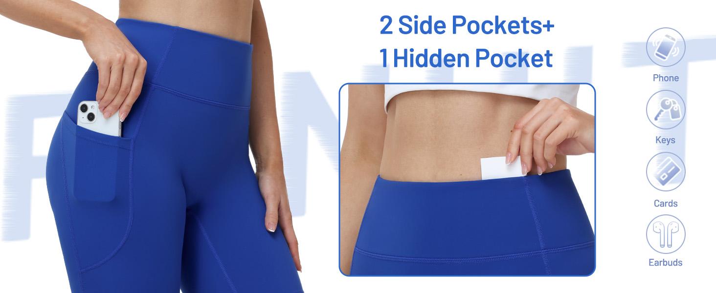 Women's Biker Shorts No Front Seam 4"/6"/8" High Waist Tummy Control Workout Yoga Gym Running Spandex Shorts Pockets