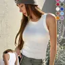 Women's Breathable Comfortable Sleeveless Sports Vest, Workout Vest, Sport Vests, Moisture-Wicking Training Top, Sporty Fitted Plain Color Shirt, Workout Clothing for All Seasons