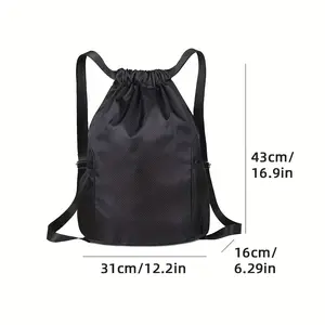 8.45Gal Large Capacity Unisex Soft Shell And Gym Backpack with Mesh Pockets, Adjustable Straps And Plaid/Drawstring Closure - Travel Backpack Suitable, Outdoor
