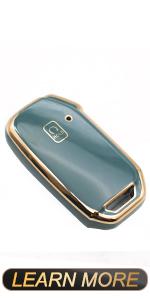 Key Fob Cover Compatible with Kia Forte Koup NIRO Optima Rio Sorento Soul Sportage Smart 4 Buttons TPU Remote Keyless Key Fob Case Protection Shell Accessories, White, Not for Flip Key