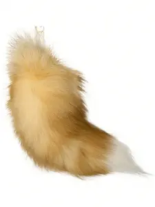 Cute Fox Tail Keychain, Realistic Fox Tail Pendant, Hangs on Bags, Perfect Gift for Thanksgiving, Valentine's Day, and More