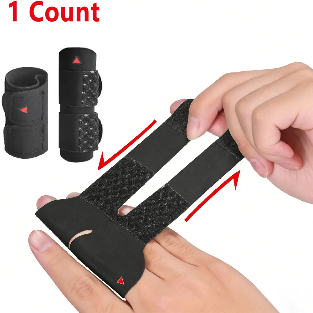 1PC Finger Splint Adjustable Wearable Finger Support Brace Sleeve Protector Basketball Volleyball