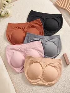 Women's Solid Color Butt Lifter Briefs, Shaper Panties with Inserts and Pads, Shaping Triangle Panty, Comfortable Fit for Daily Casual Wear