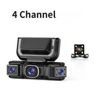 4-Channel Dash Cam with WiFi, 64GB Storage, Fhd Dual Cameras, Night Vision, Hdr, APP Control, Car Front Dashboard Camera