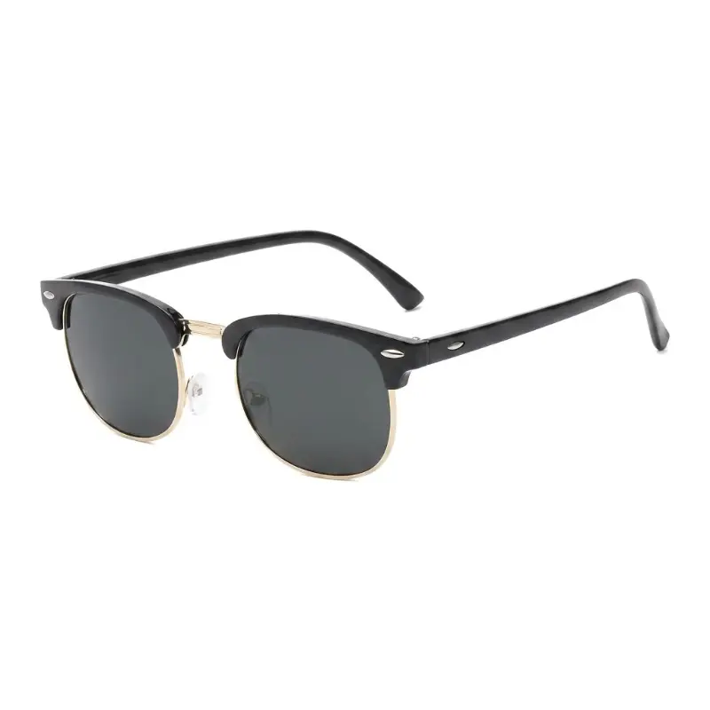 Unisex Vintage Oval Frame Polarized Sunglasses - Lightweight Polycarbonate Shades, Anti UV UV400 Protection Glasses, for Driving, Outdoor & Casual Use