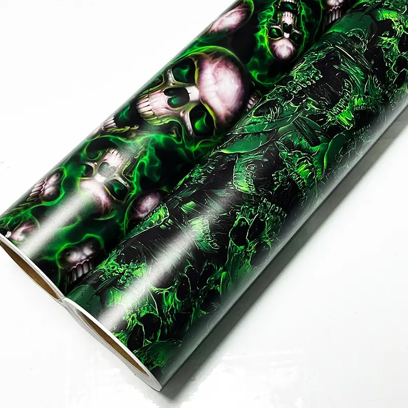 Multiple Skull Sticker Graffiti PVC Vinyl Wrap Film With Air Release Self Adhesive DIY Car Motorcycle Bicycle Furniture Sticker Decal Decoration Waterproof Automotive Decals Automobile Decals Premium Skull Stickers Car Styling Decals Decal For Cars