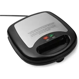 3-in-1 Sandwich Maker, Panini Press and Waffle Maker with Removable Ceramic-Coated Plates, 760W, Space-Saving Storage