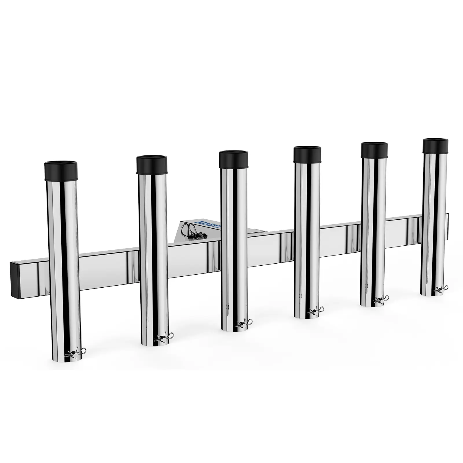 Hitch Mount Fishing Rod Holder - Heavy Duty Stainless Steel 4/5/6-Rod Rack for 2" Receiver, Quick Release Pins for Truck, SUV & Trailer
