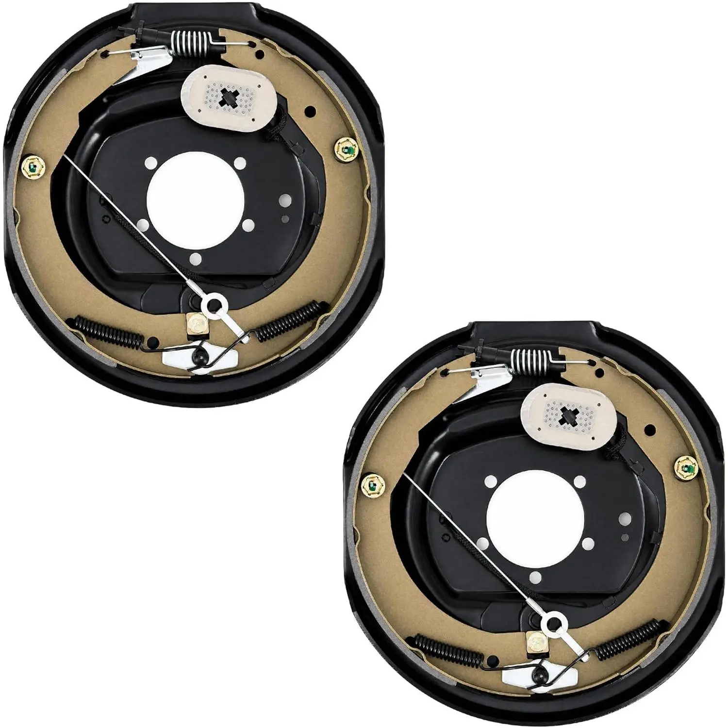 Self-Adjusting Electric Trailer Brake Kit – Replacement Brake Set for 7000 lbs Axle – 4-Hole Mounting, Left & Right Backing Plates – Durable, Reliable Brake Performance – 2/4-Pack