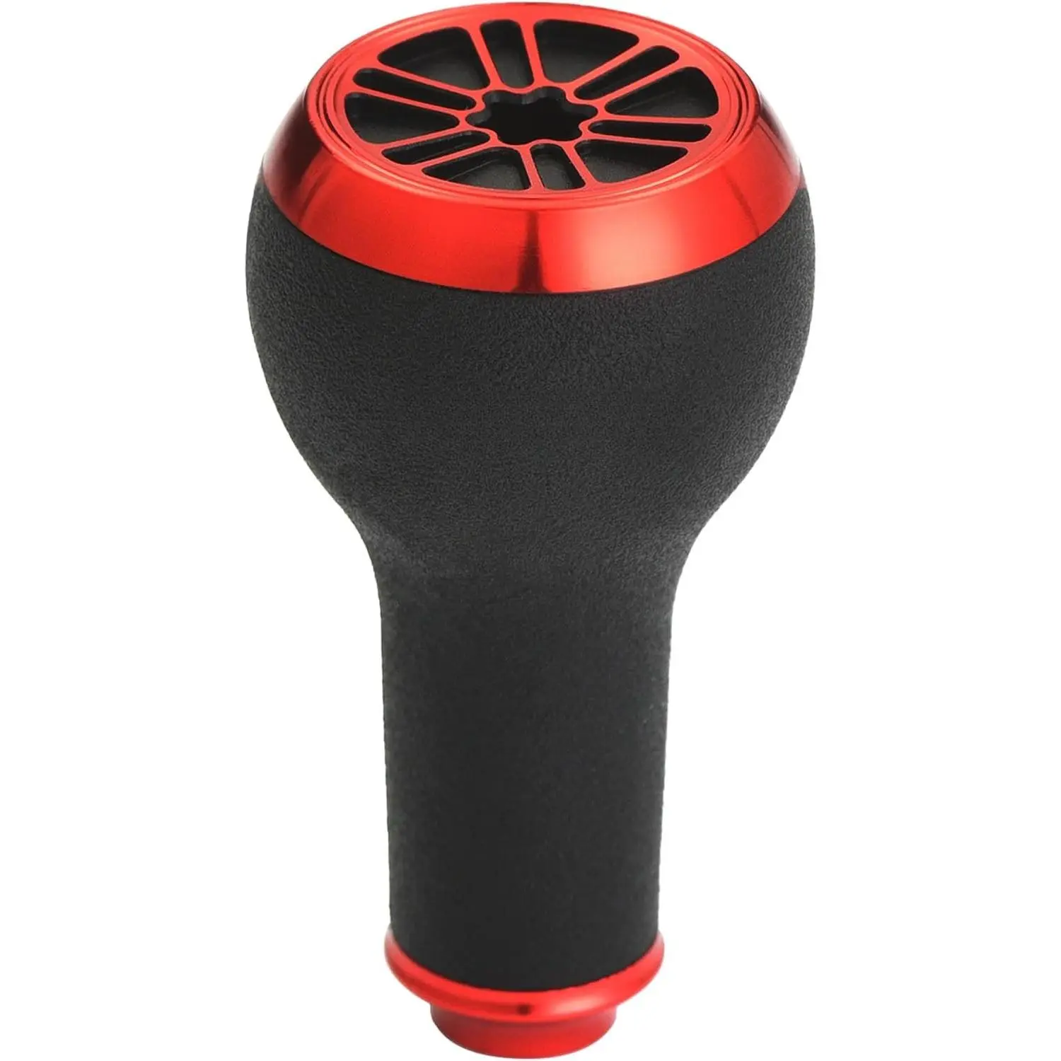 Non-Slip TPE Power Knob 1.1 inches (27 mm) Compatible for  Stradic SLX, Daiwa Zillion Tatula Fuego, Spinning Baitcasting Reel (Black Red)