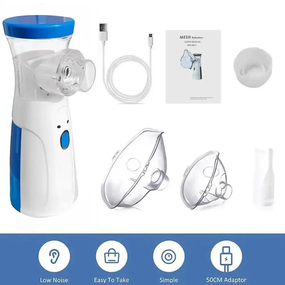 Portable Nebulizer for Adults and Kids,Handheld Mesh Nebulizer, with Two ModesRechargeable Nebulizer for Travel Home Use. Mild
