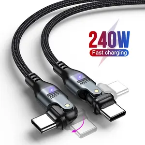 Aufu USB-C to USB-C Data Cable 240w PD 3.1 Fast Charger Cord, 3.3ft/6ft/10ft, High Power Type-C Charger for iPhone 16/15, Macbook, iPad