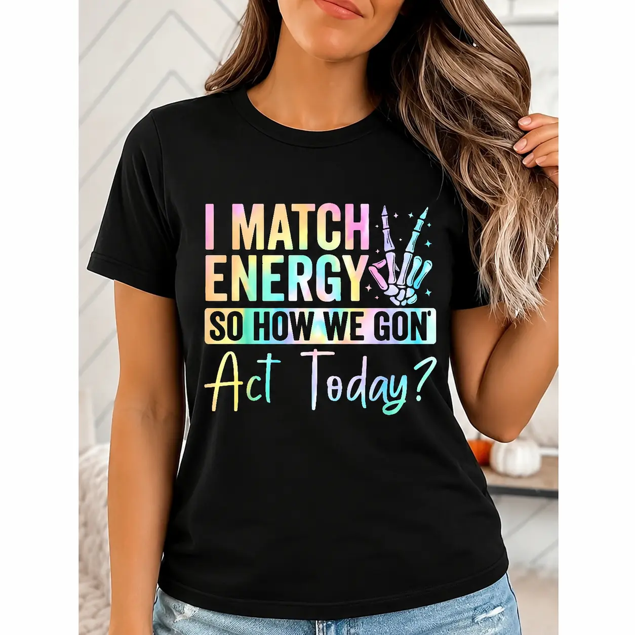 Men's 'I Match Energy' Slogan Hoodie, Soft Streetwear Graphic Pullover Top with Bold Typography for Daily Wear, Tops, Fits, Joggers, Garment, Basic, Casual