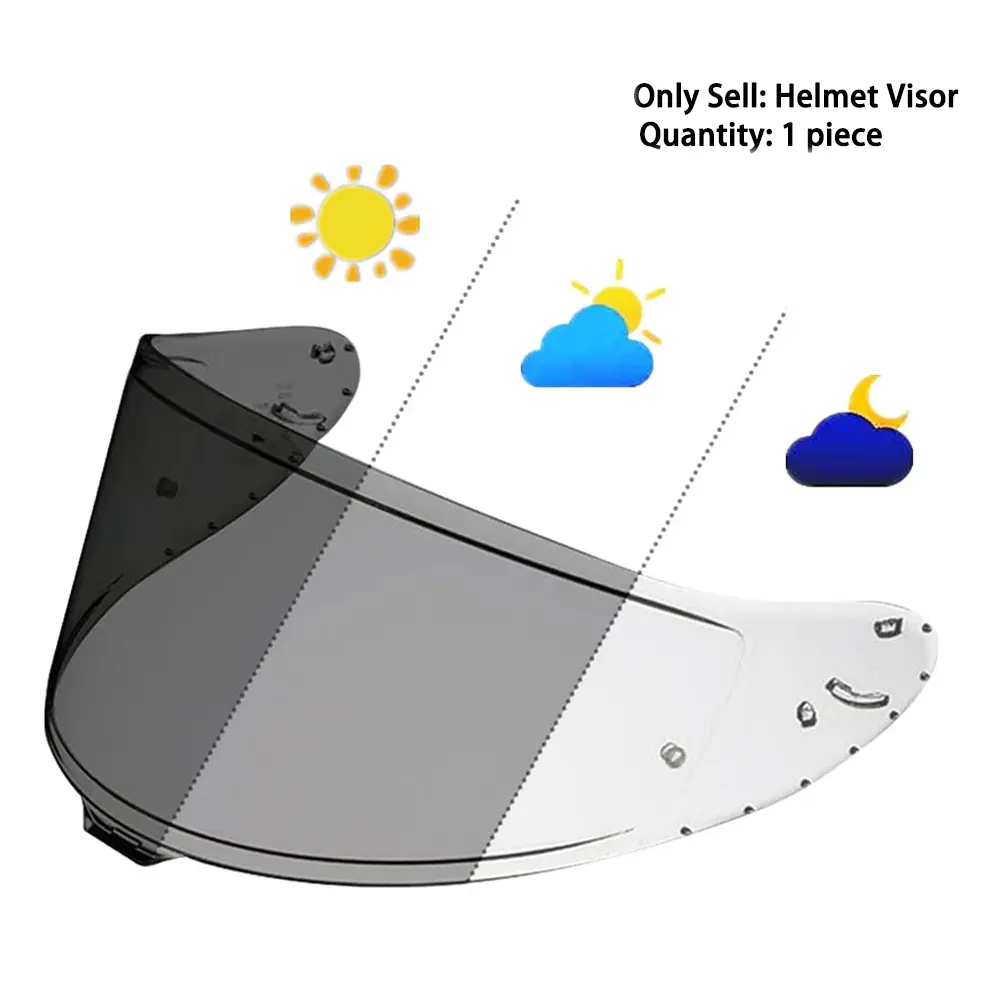 CWR-F2 Photochromic Shield Helmet Visor Replacement for Z9,Z8,X15,RF1400,CWR-F2R,NXR2,X-SPR PRO,CWR-F2 Motorcycle Helmets (Photochromic Black ) (RF1400)
