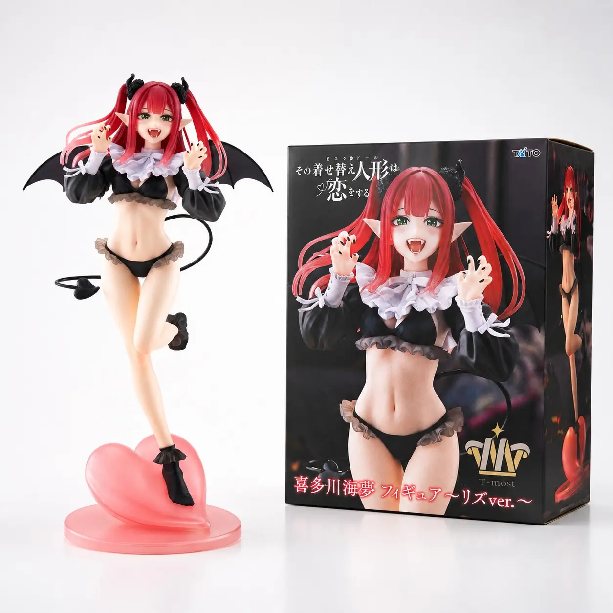 Marin Kitagawa PVC Figure Anime Cosplay Succubus Demon Girl Statue 11.6in / 29cm Sexy Cute Red Hair Bikini Collectible Model Toy Table Top Display Decoration Gift For Otaku Fan