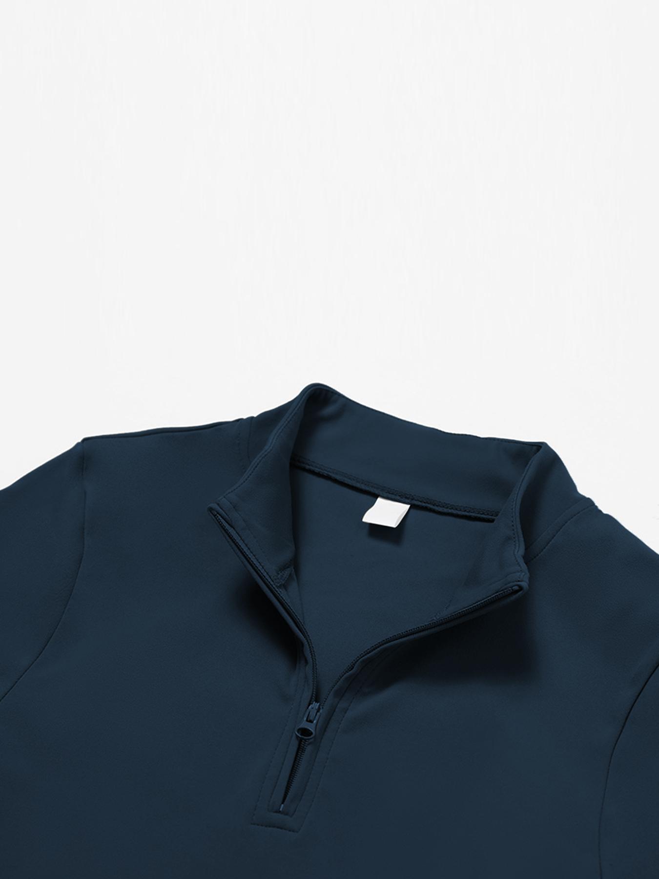 Women's Solid Long Sleeve Sports Tee, Quick Drying Breathable Comfortable Sports T-shirt for Yoga Gym Workout Running, Ladies Sportswear for Spring & Fall, Gym Yoga Tops, Athletic Yoga Tops