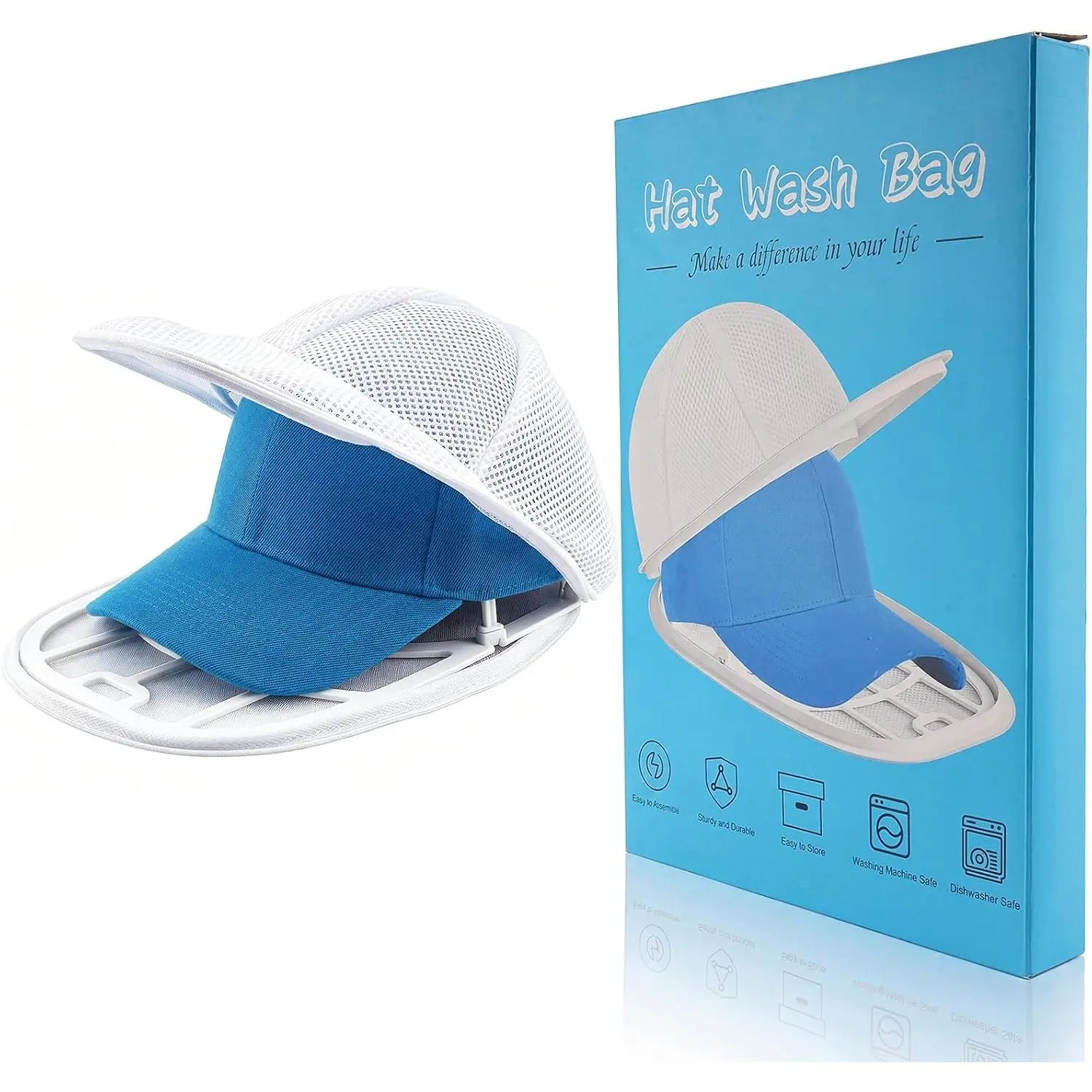 Hat Washer Cage, Hat Washer for Washing Machine or Dishwasher