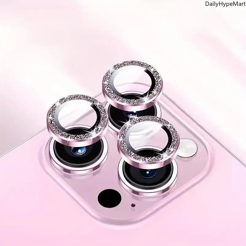 Starry Sparkle Lens Guard with Artificial Diamonds - Protective Camera Accessory for iPhone Series Devices, Fashion Accessories, Mobile, Cover Lens, Decorative Lens