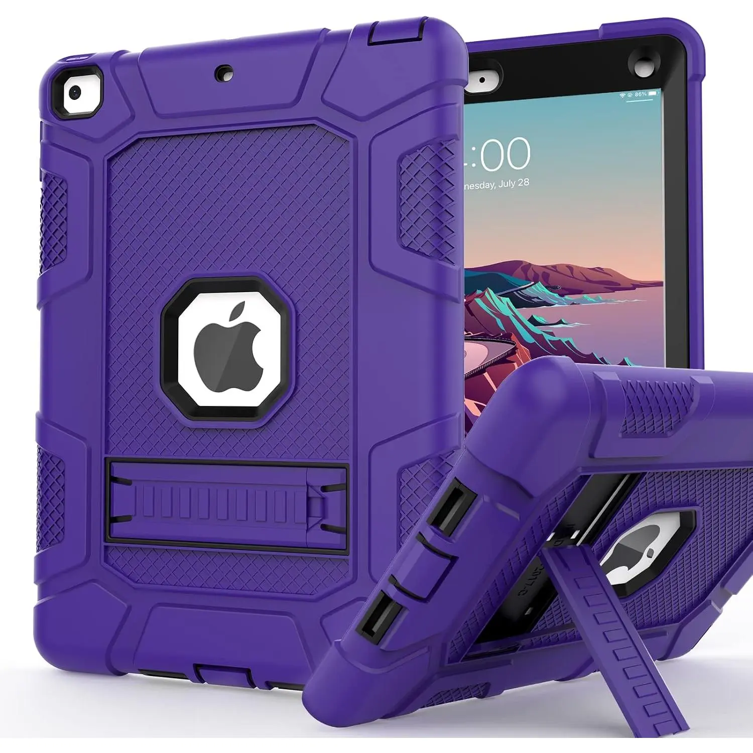iPad Mini 5 Case, iPad Mini 4 Case, Hybrid Three Layer Armor Shockproof Rugged Drop Protection Cover Case  with Kickstand for iPad Mini 4/5 7.9 Inch