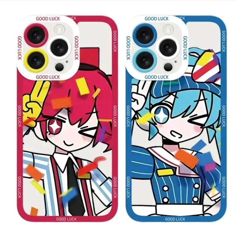 Cartoon Miku Anime Teto Phone Case For iPhone 17 ProMax 17E 16 15 14 13 12 11 Plus & Samsung Galaxy S26 Ultra S25 S24 S23 S22 S21 Plus- Shockproof TPU Transparent Protective Casing with Good Hand Feel Perfect Gift for Family Friends Protection Cover