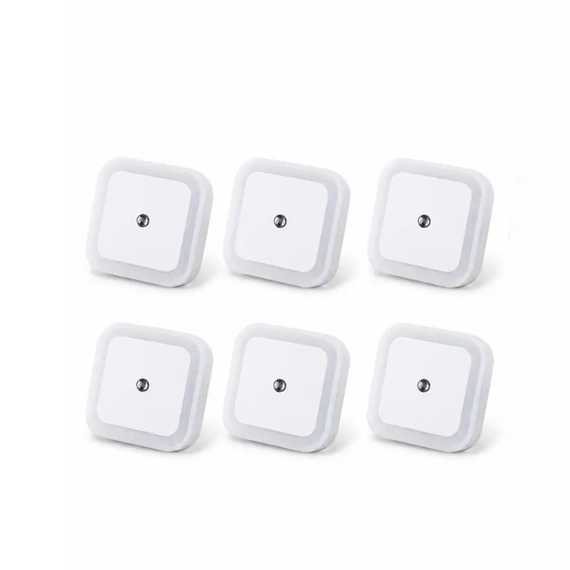 LED Night Lights Plug into Wall 6-Pack, Plug in Night Light, Dusk to Dawn Nightlight Led Night Lights for Bedroom, Bathroom, Hallway Decor Night Light Warm White