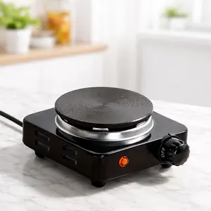 110V Electric Mini Hot Plate, 500W Portable Single Countertop Burner for Cooking, Multi-functional Constant Temperature Heating Furnace Coffe Maker Milk Heater for Office, Dorm, Camping, DIY Lipstick