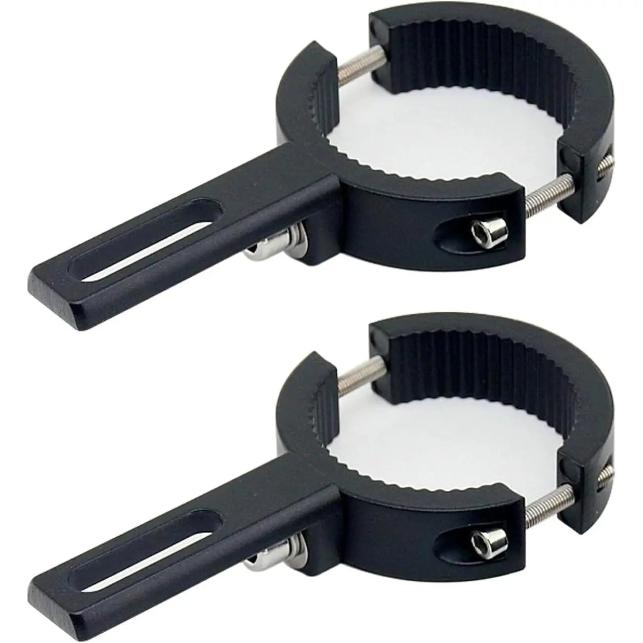 Motorcycle Spotlight Mount Brackets, Motorbike Tube Clamp Turn Signal Mounting Clamp Fog Light Holder for 1.5"-2.36" ATV UTV Roll Bar (2 Pcs)
