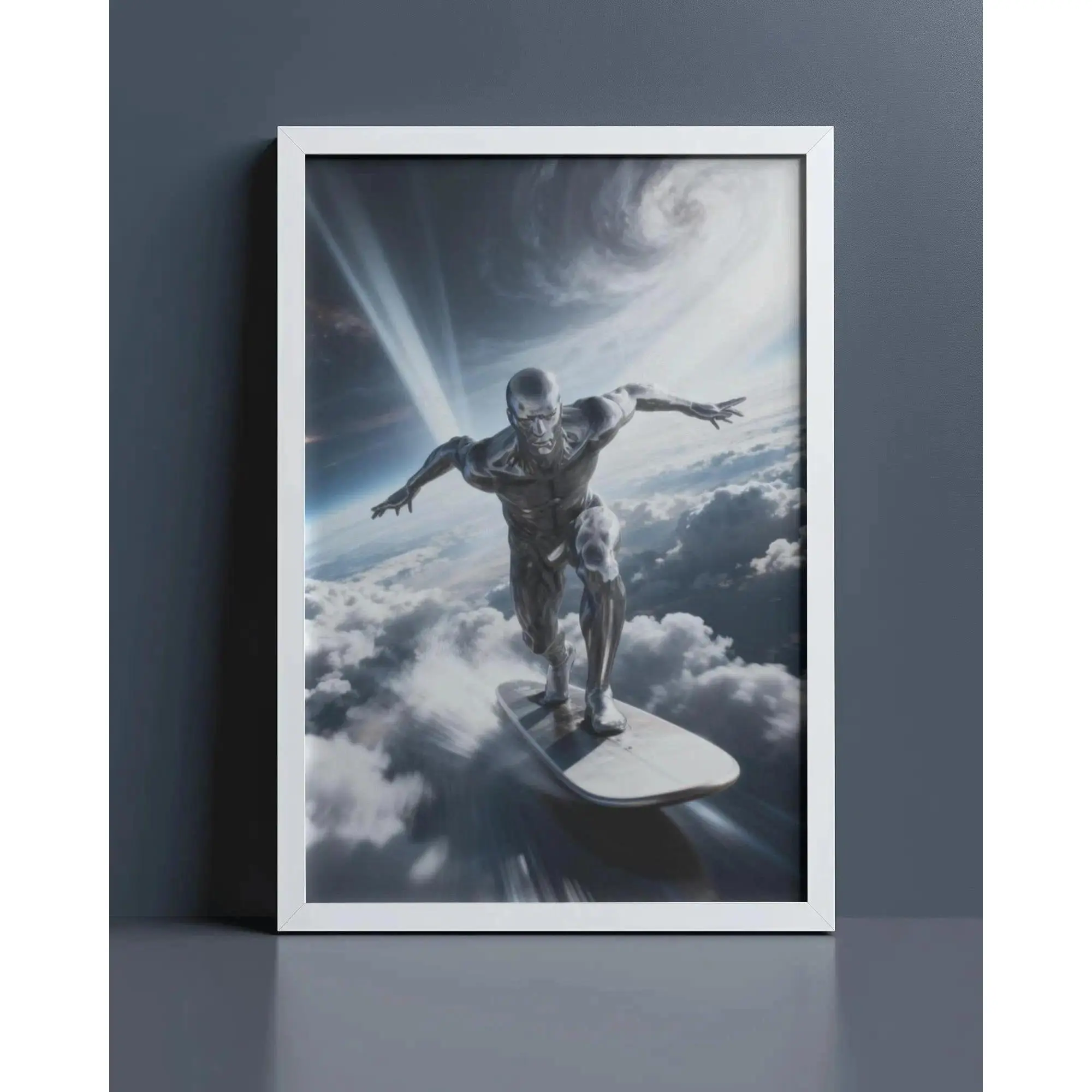 Silver Surfer – Cosmic Marvel Poster, Galactic Hero Wall Art, Space Adventure Print, Sci-Fi Decor