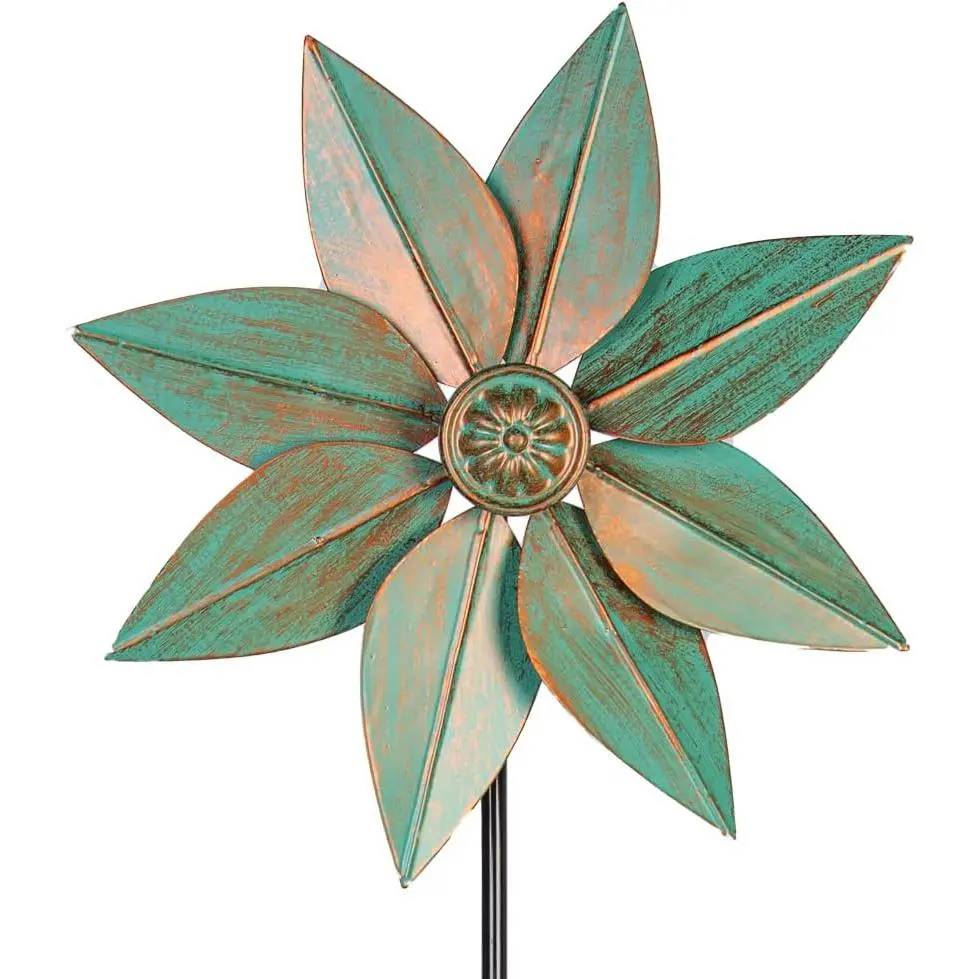 38-Inch Metal Kinetic Wind Spinner Pinwheel, Decorative Outdoor Yard, Garden and Patio Decor