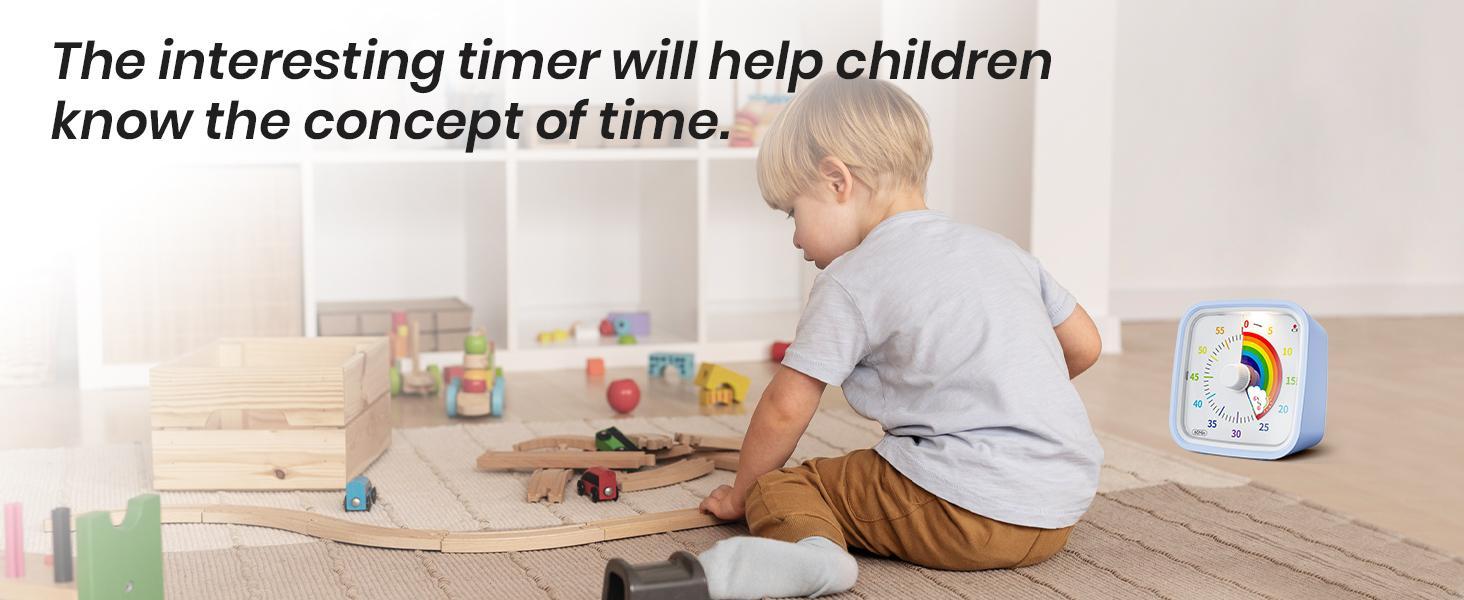 Yunbaoit Visual Timer with Protective Case, Digital Timer, 60 Minute Countdown Tool for Kids and Adults, Silent Low Battery Reminder for Effective Time Management