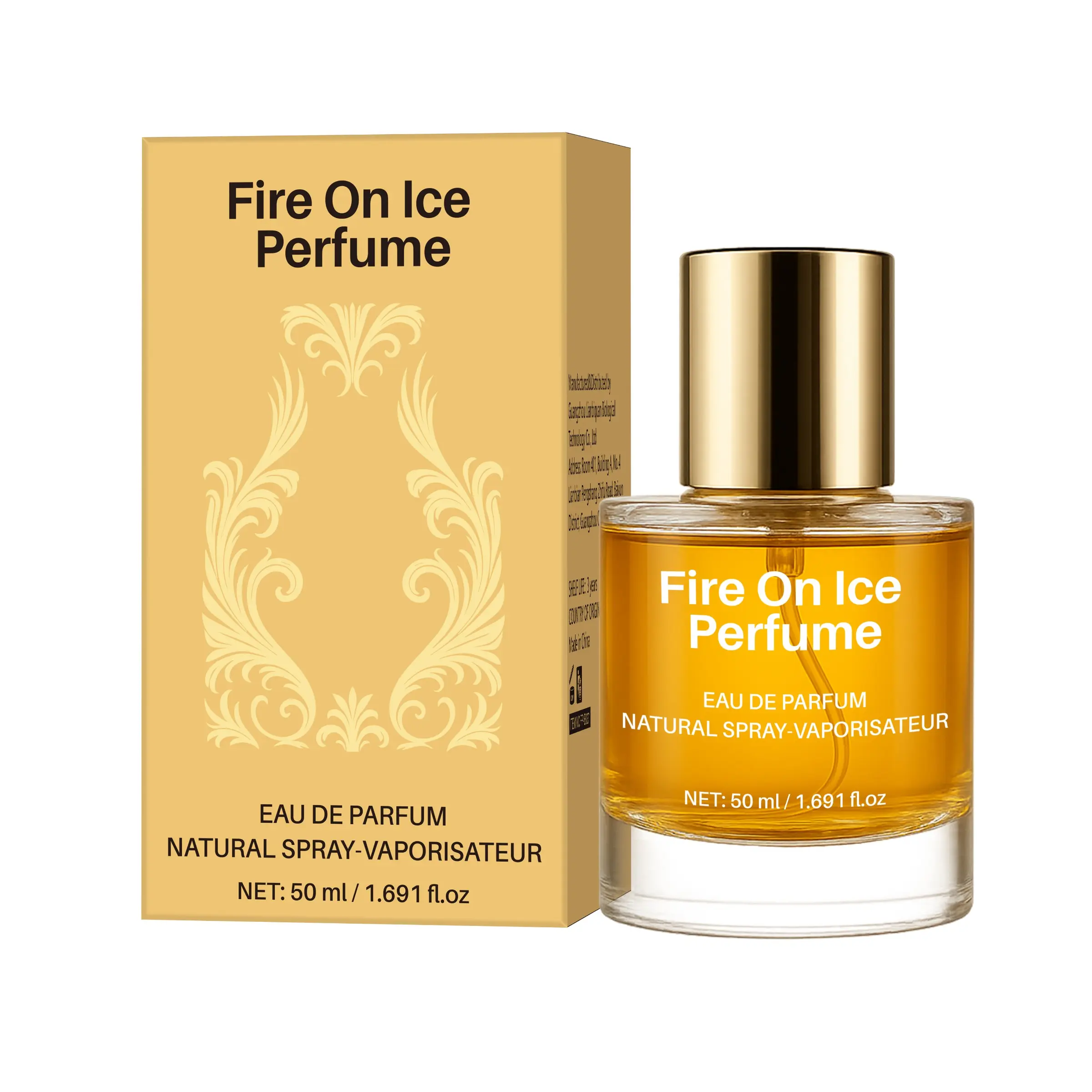 Fire On Ice Perfume Unisex Eau de Parfum  , Blackberry Cinnamon Oak Wood Long Lasting Perfume Spray, Balanced Ice & Fire Fragrance for Daily & Formal Occasions, 50ml Luxury Perfume Gift for Men Women #DateNightPerfume