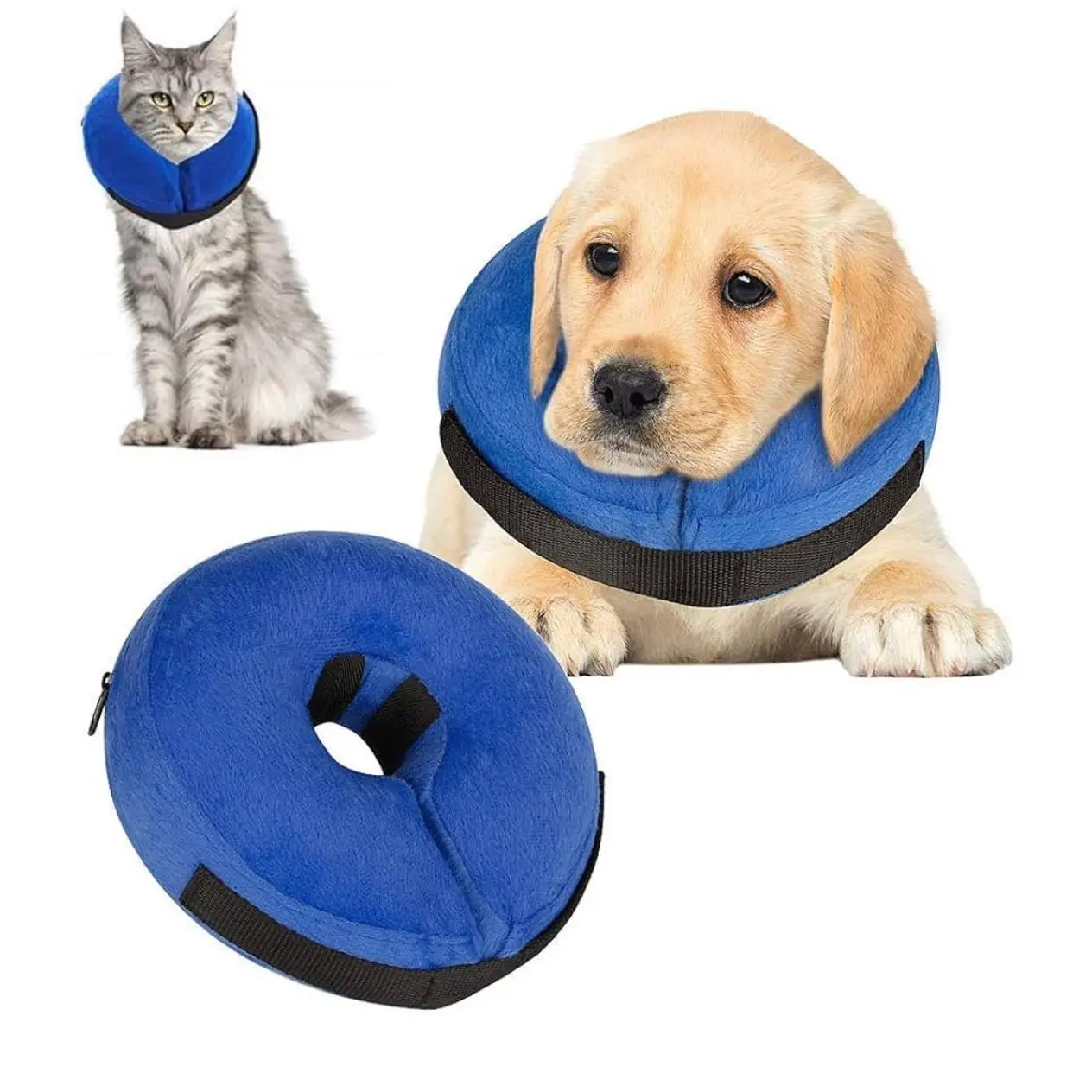 Dog and Cat Anti-Lick Collar, Inflatable Pet Neck Ring for Wound Protection, Grooming, and Recovery